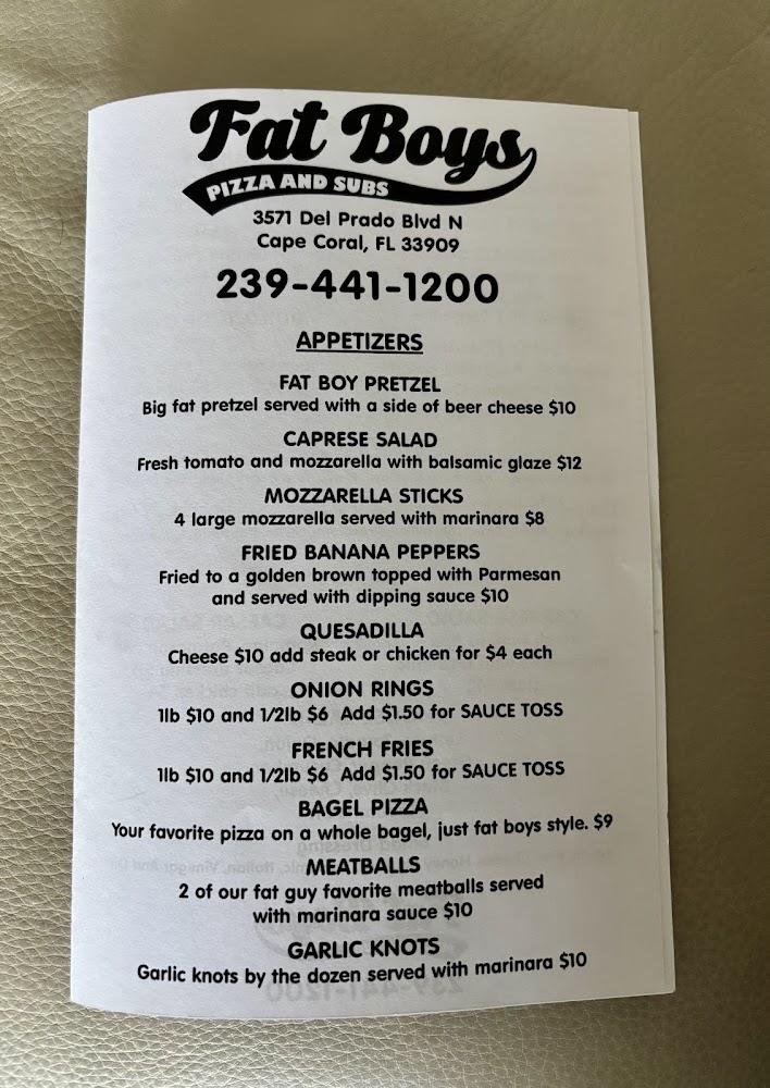 Fat Boys Pizza and Subs Menu image 3